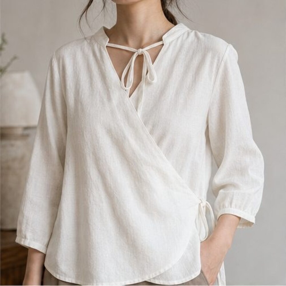 Ivory Ruffle Blouse - Picture 2 of 6